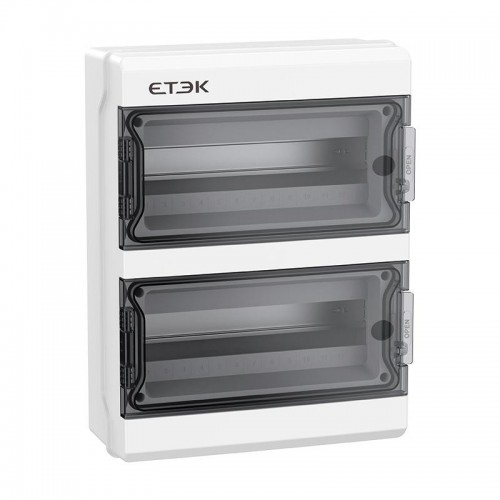 Купить Бокс пластиковый ЩРН-ПГ ETEK EKDB10-26T 26-мод. IP65 296.5x390.5x131.5 с прозр. дверью с доставкой в Минске