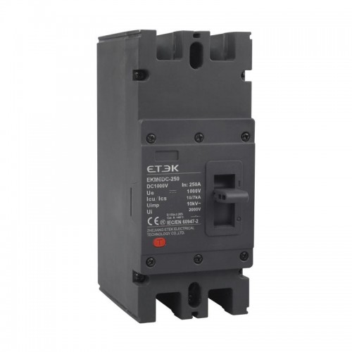Купить Модульный автоматический выключатель постоянного тока ETEK EKM6DC-250 2P 250A 1000VDC 15kA с доставкой в Минске