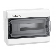 Бокс пластиковый ЩРН-ПГ ETEK EKDB10-13T 13-мод. IP65 296x230x121.5 с прозр. дверью