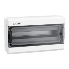 Бокс пластиковый ЩРН-ПГ ETEK EKDB10-18T 18-мод. IP65 380x230x121.5 с прозр. дверью