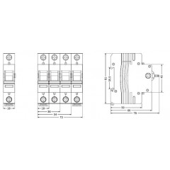 Выключатель нагрузки ETEK EKD1-125 2P 100A