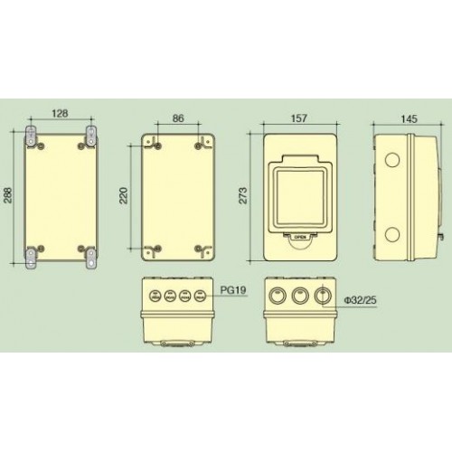 Купить Бокс пластиковый ЩРН-ПГ ETEK EK1515 монтажная панель IP65 157x273x145 с доставкой в Минске