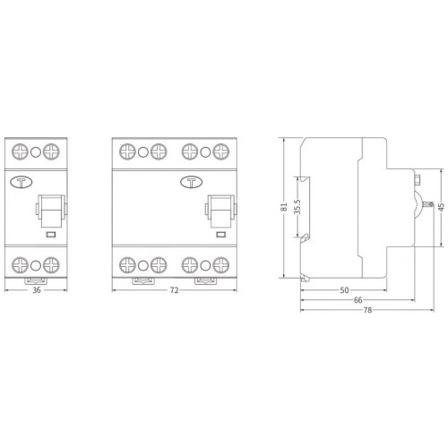 УЗО ETEK EKL1-63H 1P+N 25A 30mA тип A 10kA