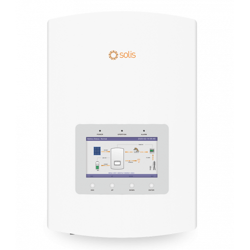 Гибридный инвертор Solis S5-EH1P(3-6)K-L (Smart) — однофазная модель с 2 MPPT, 7-дюймовым LCD и защитой IP65