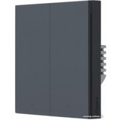 Выключатель Aqara Smart Wall Switch H1 двухклавишный c нейтралью (графит)